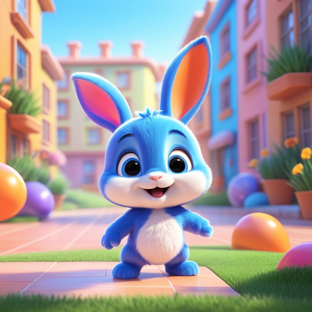 Adorable Pixar-Style Baby Bunny Adventure