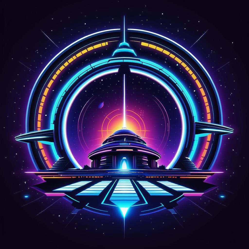 Futuristic Sci-Fi Adventure Game Logo