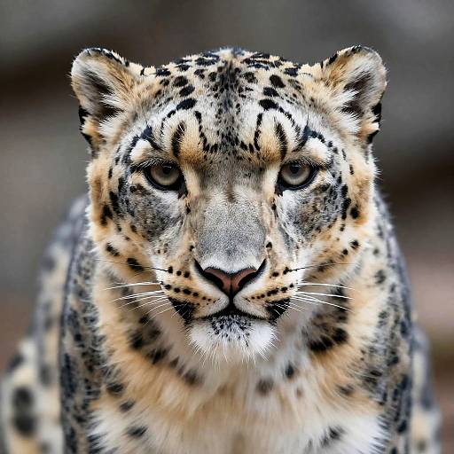 Hyperrealistic Snow Leopard Portrait