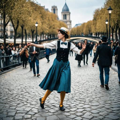 Kawaii Street Performer in 1930s Paris