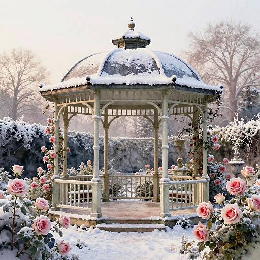 Romantic Victorian Frosty Garden Gazebo
