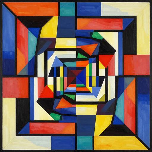 Neoplasticism Abstract Geometric Vortex