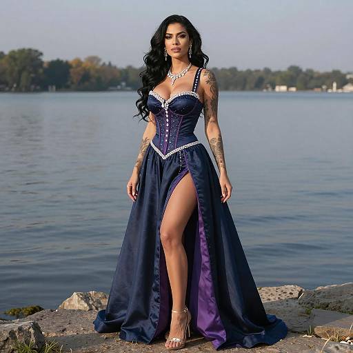 Stunning Princess in Glamorous Setting