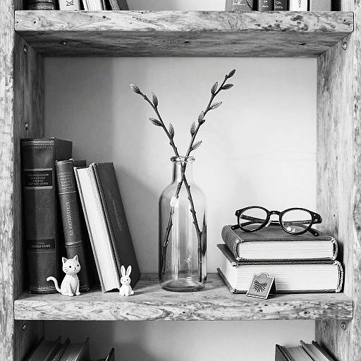 Whimsical Black-and-White Still Life Sketch