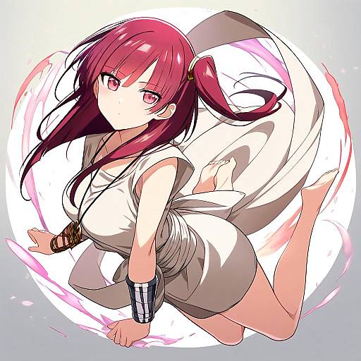 Illustration of Morgiana, magi the labyrinth of magic in the style of Usume shirou