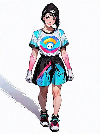 Stylish Young Woman in Streetwear