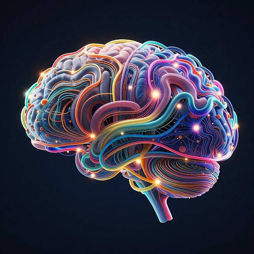 Vibrant AI Neural Network Visualization