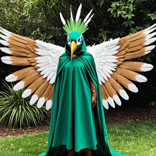 Decidueye-Inspired Bird Humanoid Costume