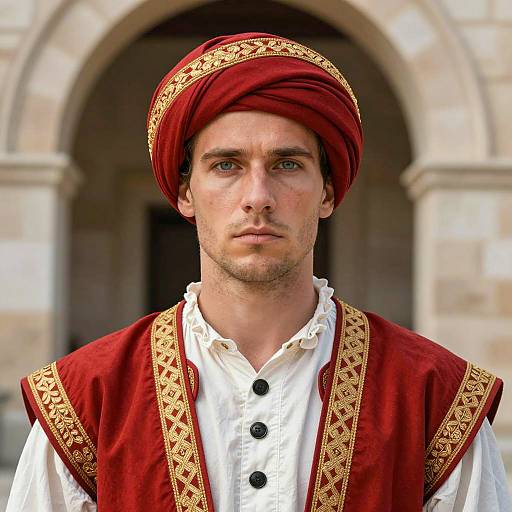 Man in Lombard Historical Costume