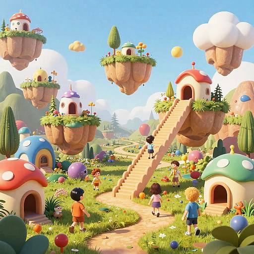 Whimsical Floating Islands Illusion