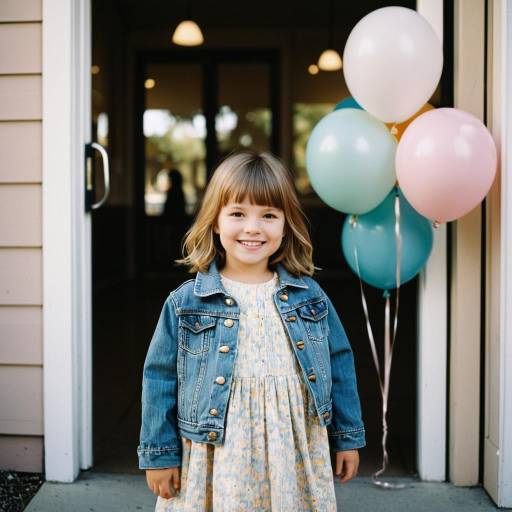 Smiling Toddler Girl with Balloons