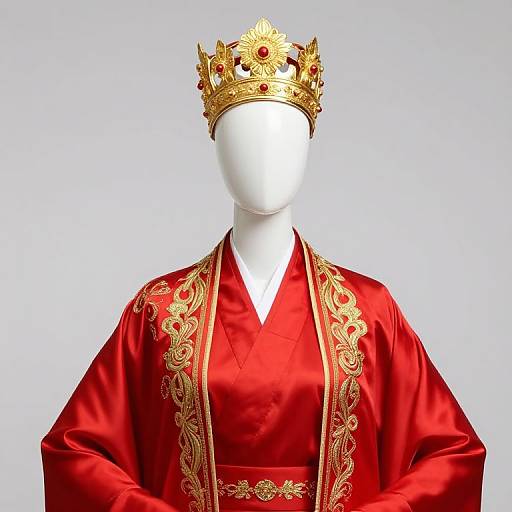 Regal Mannequin in Red Robe