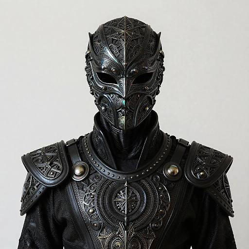 Fallen Celestial Warden in Ornate Mask