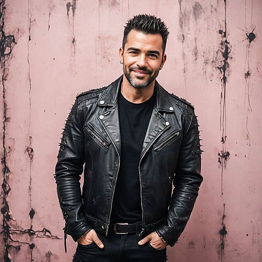 Rugged Man in Negan Inspired Outfit Rugged Man in Negan Inspired Outfit