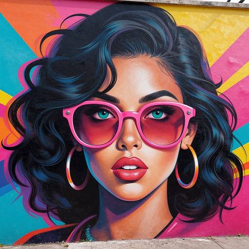 Vibrant Pop-Art Mural Illustration