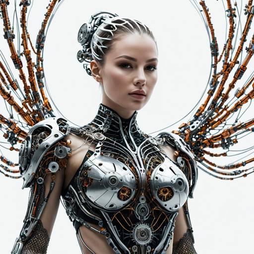 Elegant Cyborg Ballerina in 3D Render