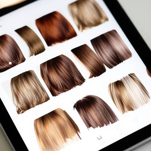 Hair Color Change App Interface