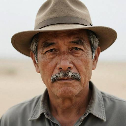 Contemplative Man in Desert Landscape