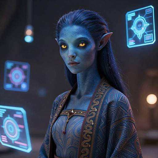 Star Wars Alien Girl with Holograms