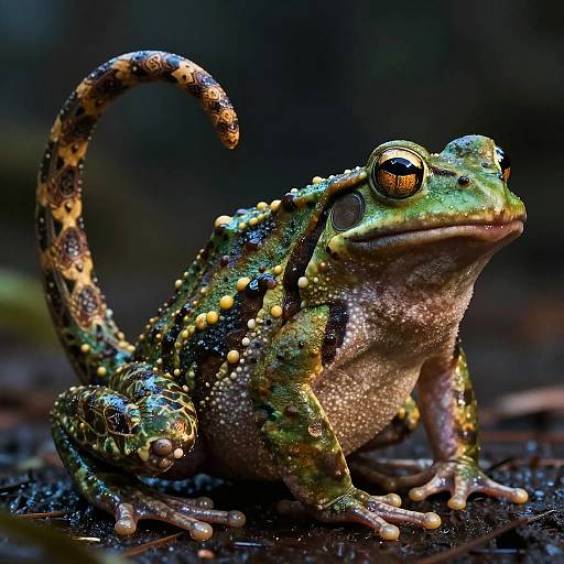 Surreal Half-Human Half-Frog Creature