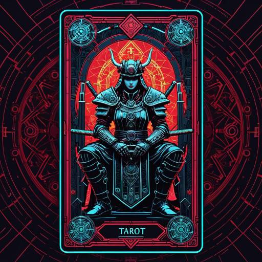 Cyberpunk Samurai Tarot Card
