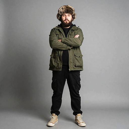 Bearded Man in Casual Attire Portrait