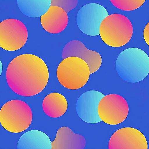 Colorful Abstract Gradient Circles Pattern