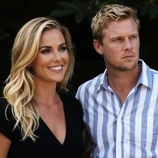 Portrait of Blonde Couple Outdoors