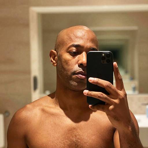 Moody Spa Mirror Selfie Portrait