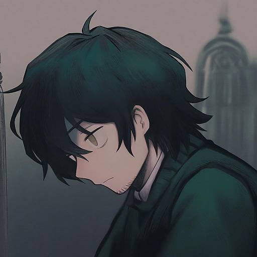 Illustration of Andrew graves, the coffin of andy and leyley in the style of M.m