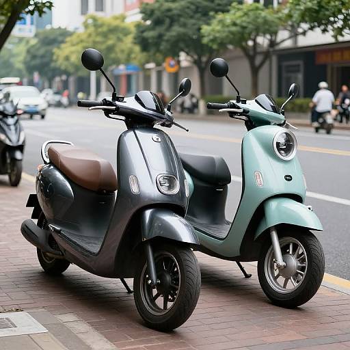 Urban Dual Scooter Scene