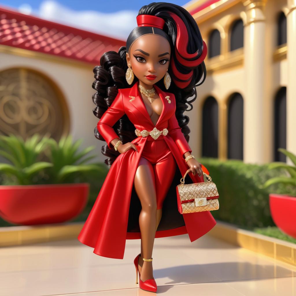 Charming Chibi: Glamorous Black Woman