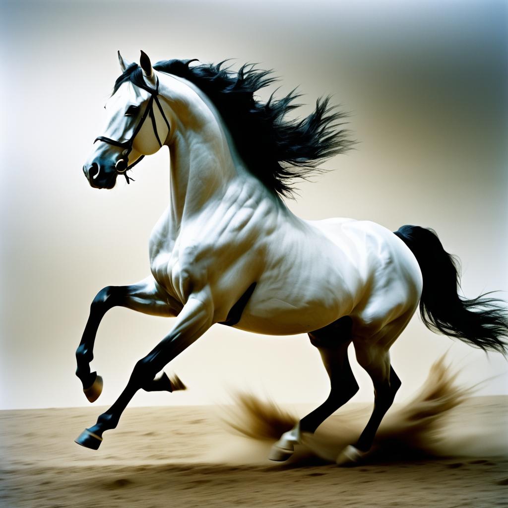 Majestic Horse Galloping in Dreamlike Light