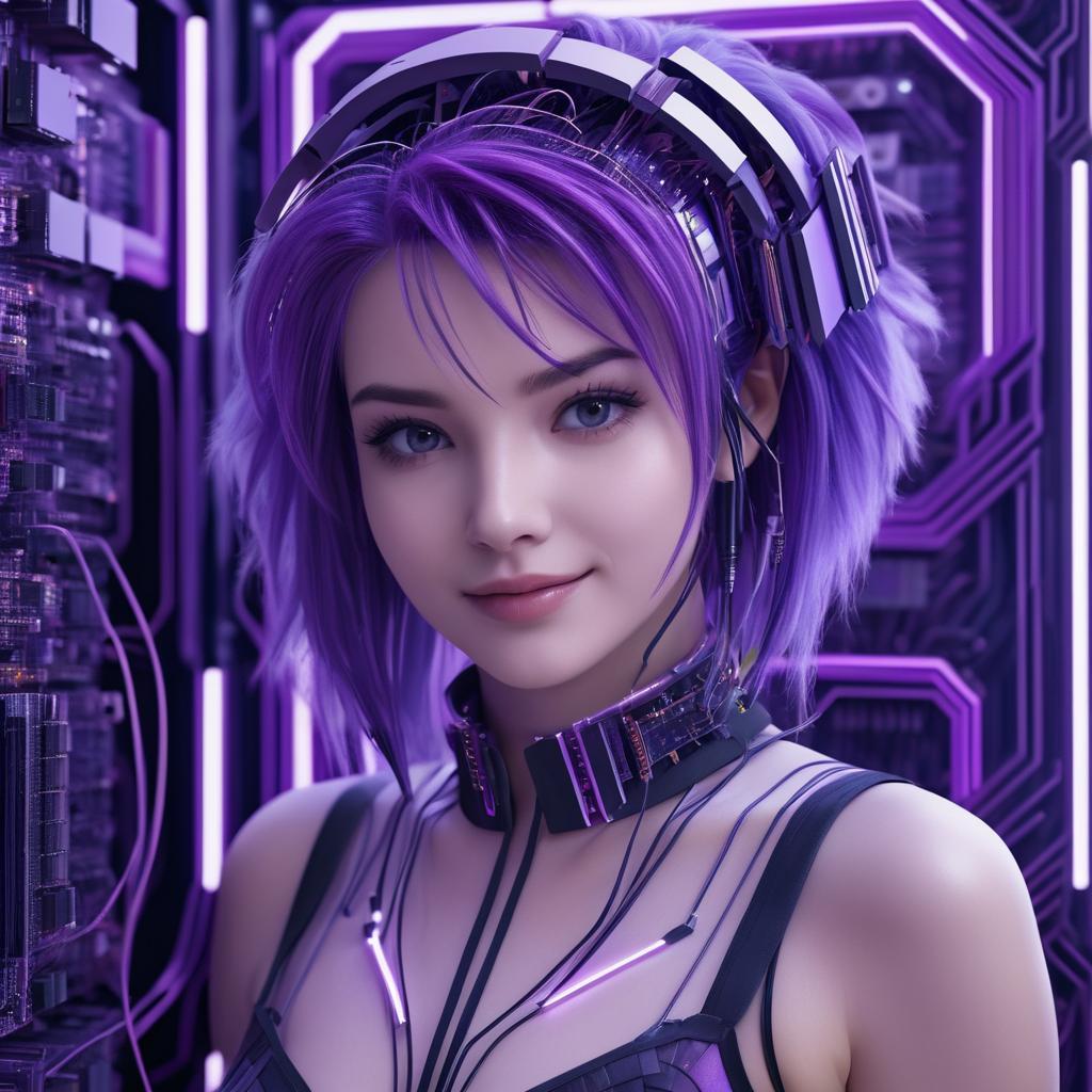 AI Beauty: Hyperrealistic Sci-Fi Portrait