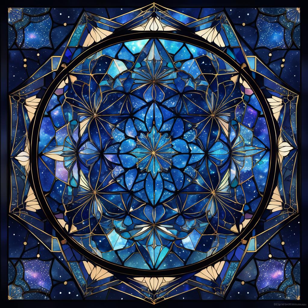 Enchanting Stained Glass Starry Night