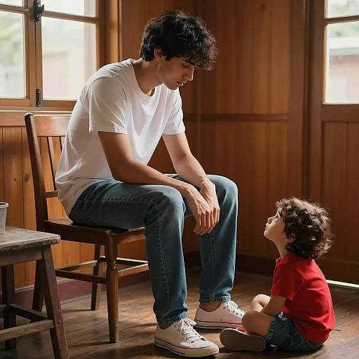 Intimate Moment: Father and Child