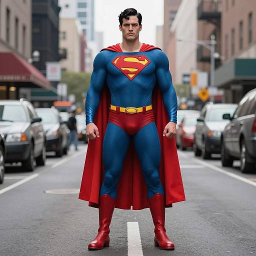 Superman in Urban Street