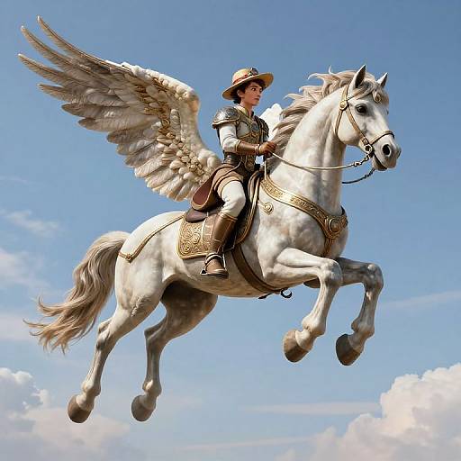 Glorious Winged Horse 3D Astropunk