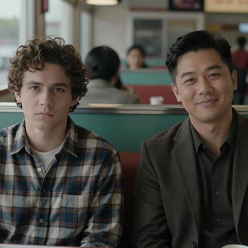 Intimate Moment in a Diner Scene