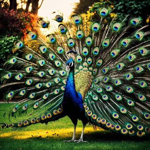 Elegant Peacock Displaying Colorful Feathers