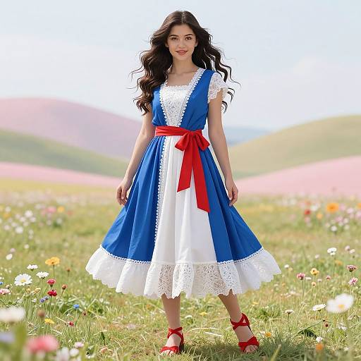 Confident Woman in Sunny Meadow