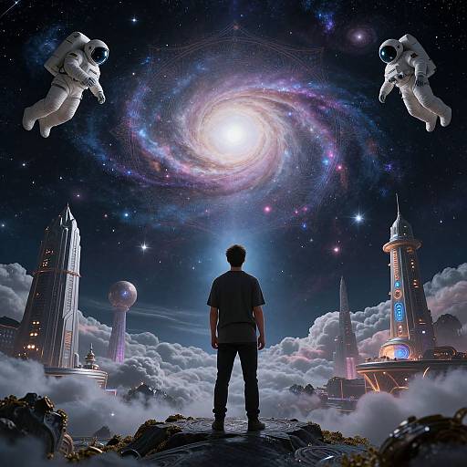 Photorealistic Cosmic Vision of Man