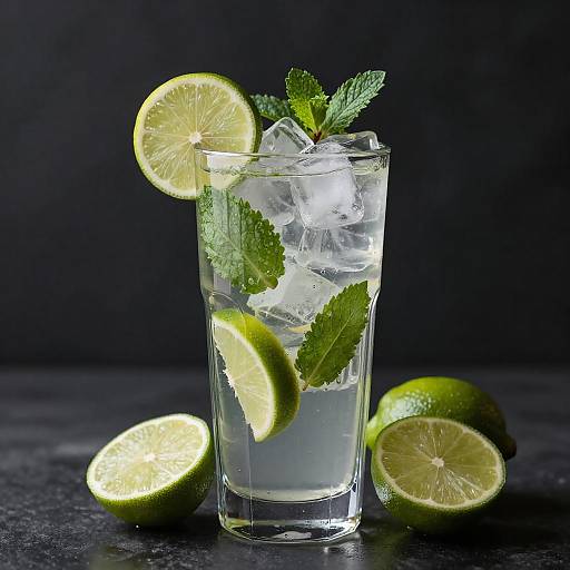 Bright Glass of Refreshing Lime Drink