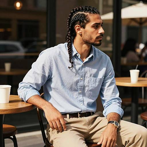 Fishtail Braids on Stylish Man