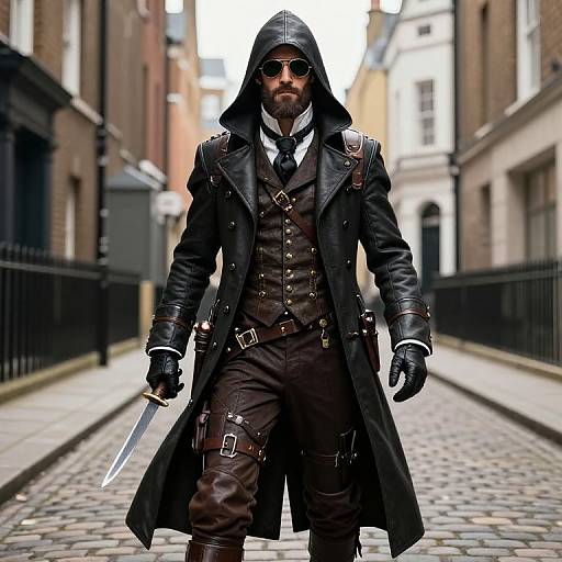Victorian Steampunk Hooded Assassin