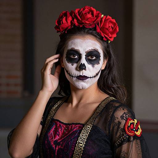 Muerta Costume Woman in Traditional Dress