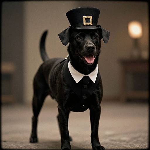 Cinematic Detective Dog Portrait