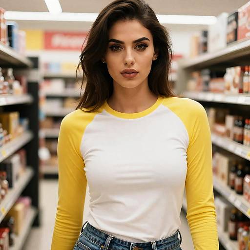 Seductive Woman in Department Store Portrait