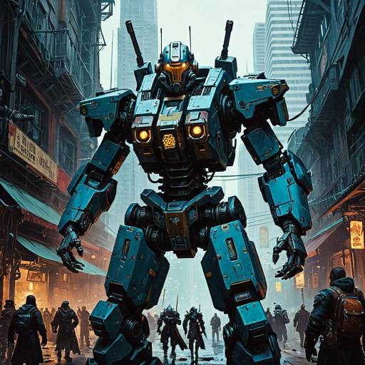 Cyberpunk Mech Uprising DnD Art