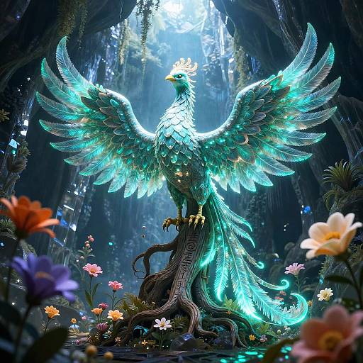 Turquoise Phoenix Tree in Crystal Cavern